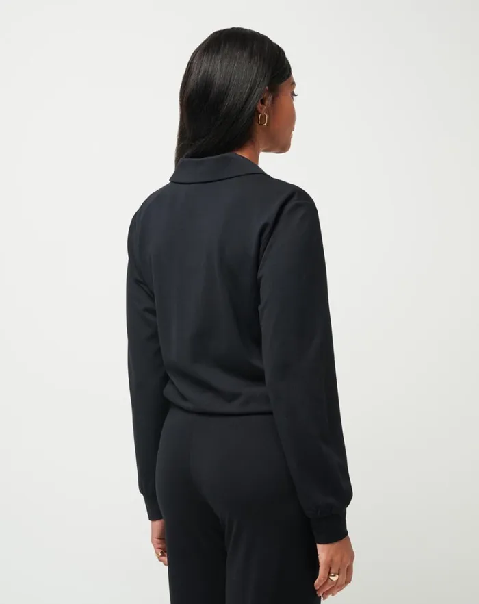 Women Shirts and Tops TravisMathew SPA DAY FRIDAY PONTE TOP Black Women Shirts and Tops TravisMathew SPA DAY FRIDAY PONTE TOP Black
