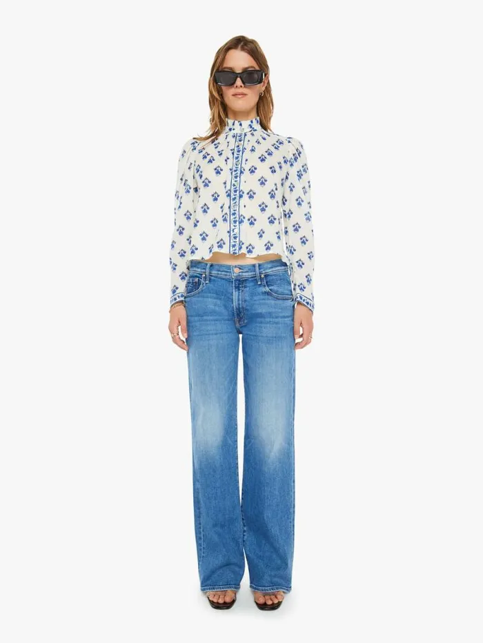 Women Shirts Mother Denim Artemis Shirt Indigo Bhutti