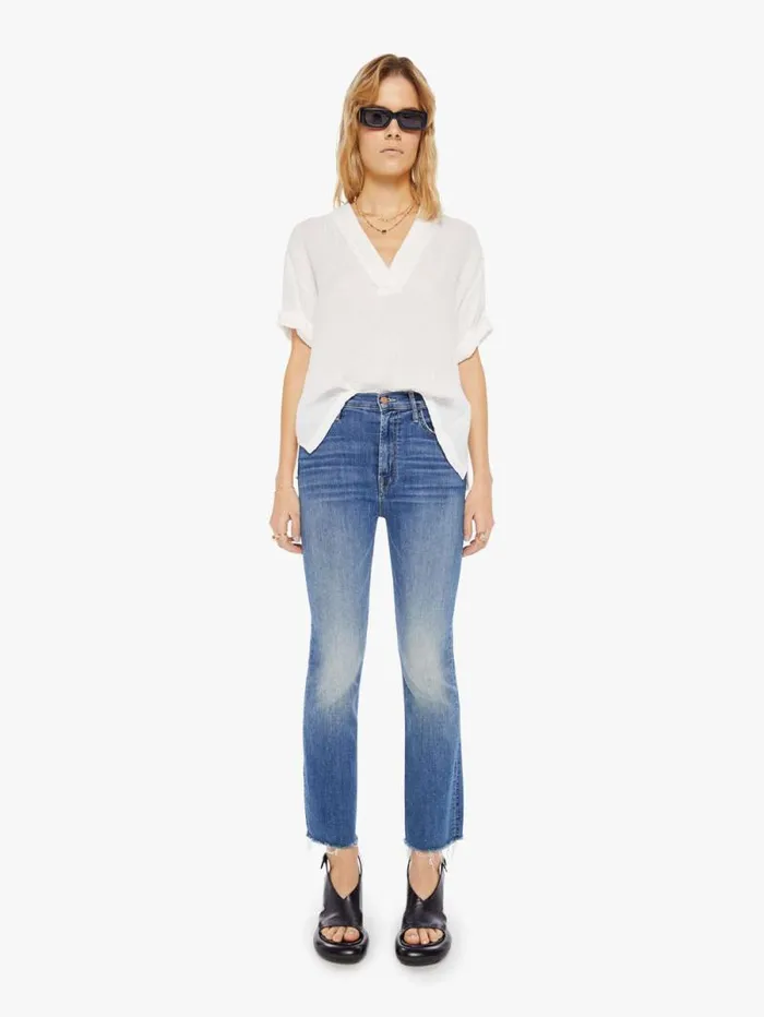 Women Shirts Mother Denim Avery Top White