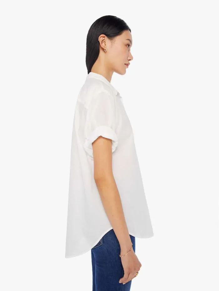 Women Shirts Mother Denim Channing Shirt White