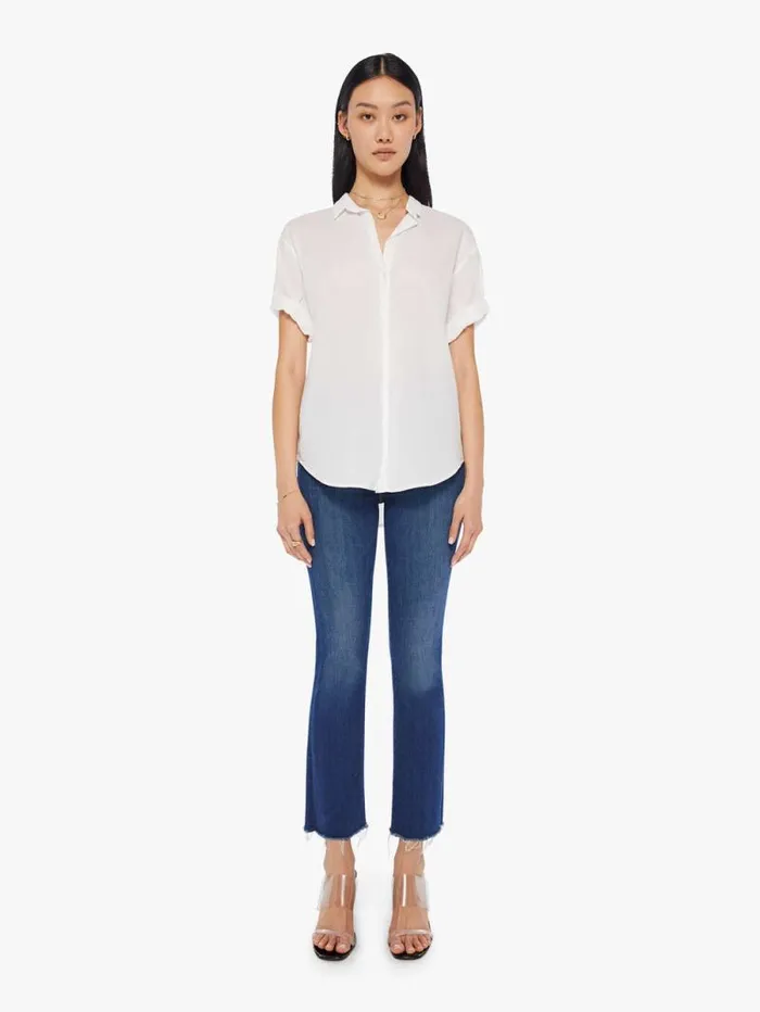 Women Shirts Mother Denim Channing Shirt White