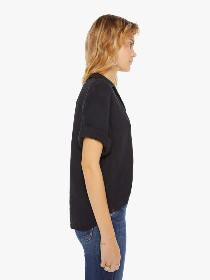 Women Shirts Mother Denim Cruz Shirt Black