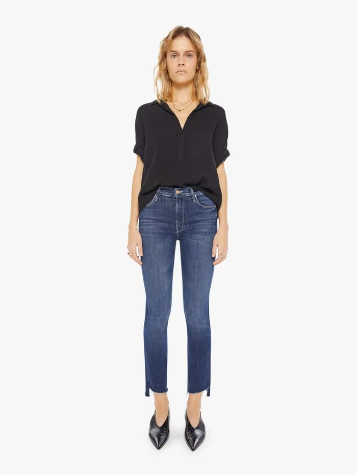 Women Shirts Mother Denim Cruz Shirt Black