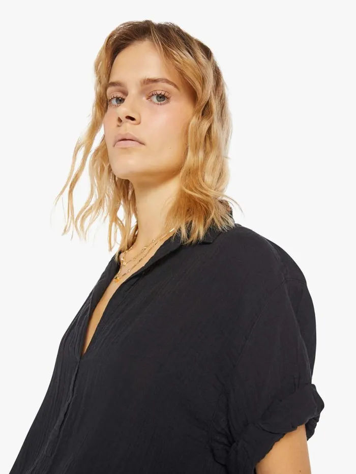 Women Shirts Mother Denim Cruz Shirt Black