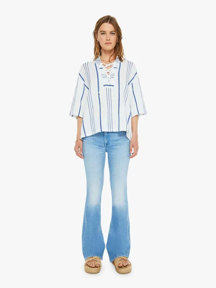 Women Shirts Mother Denim Fletch Top Cloud Blue