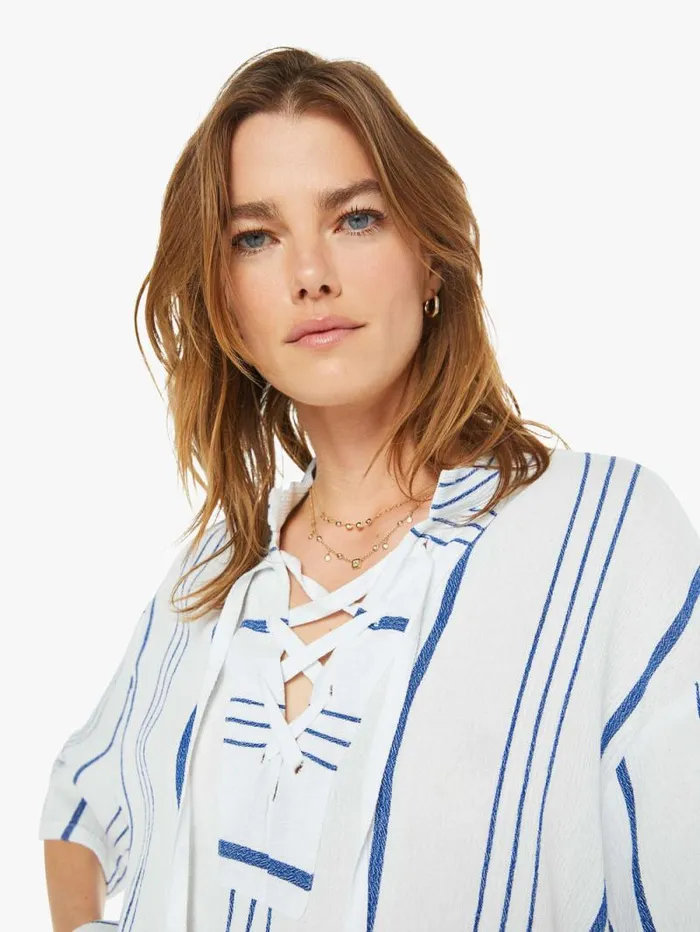 Women Shirts Mother Denim Fletch Top Cloud Blue