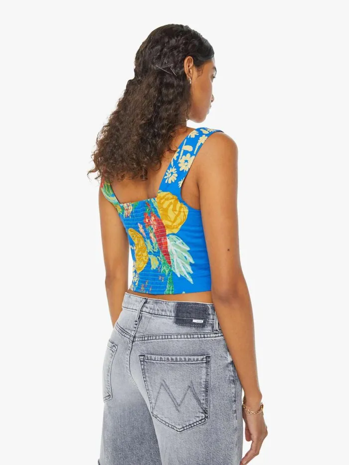Women Shirts Mother Denim The Juggler Corset Blue turquoiseaqua