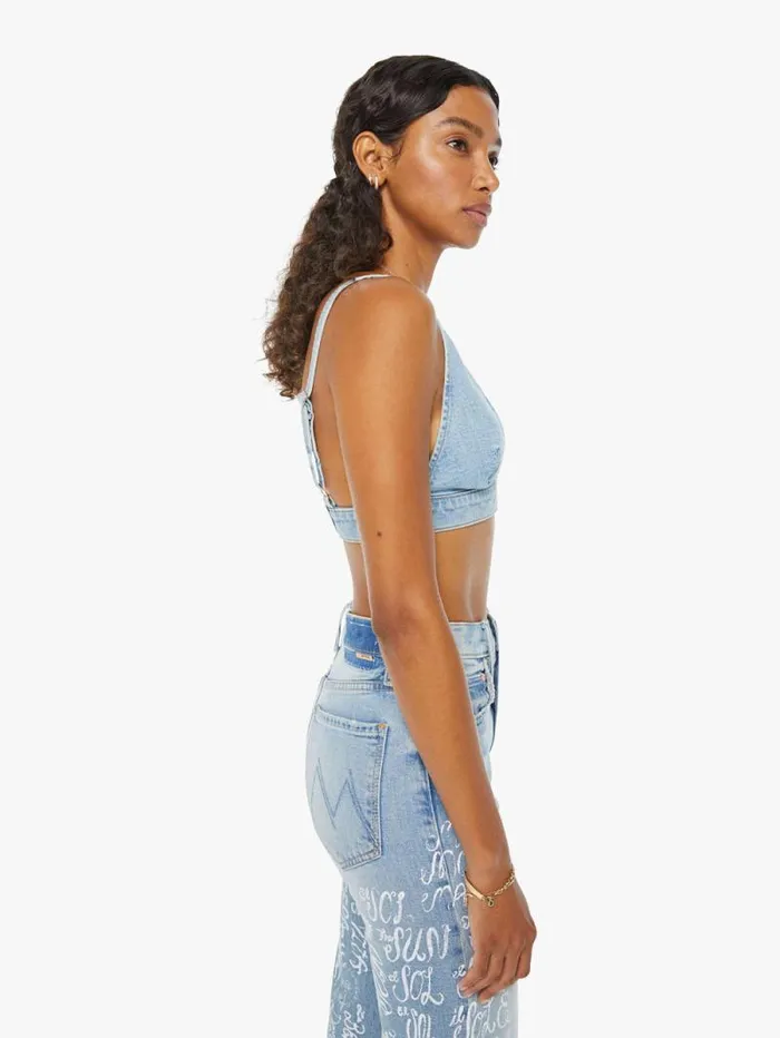 Women Shirts Mother Denim The Tit For Tat Blue medium