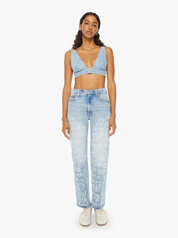 Women Shirts Mother Denim The Tit For Tat Blue medium
