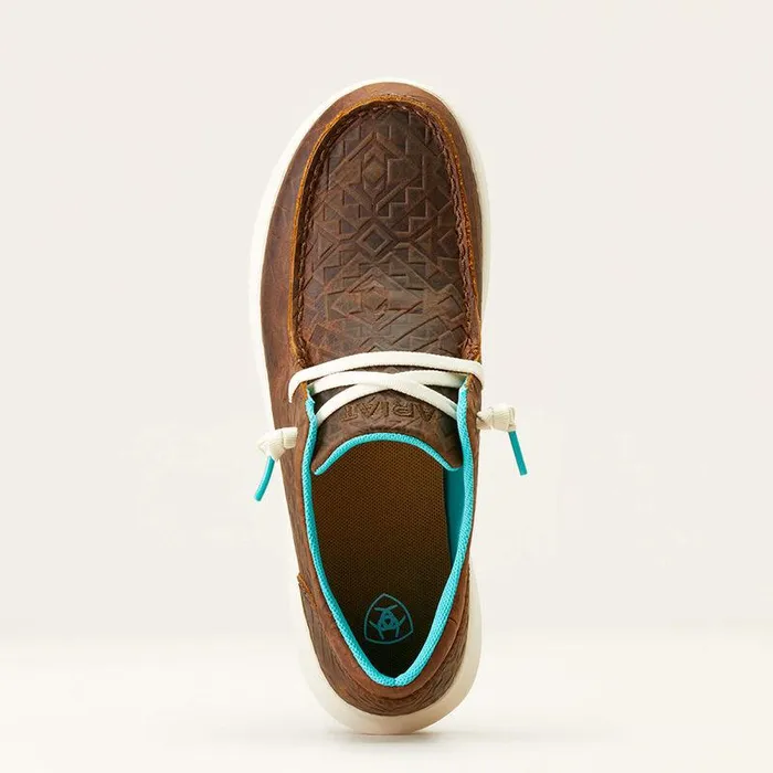 Women Shoes and Sneakers Ariat Hilo Brown Blanket Emboss Women Shoes and Sneakers Ariat Hilo Brown Blanket Emboss