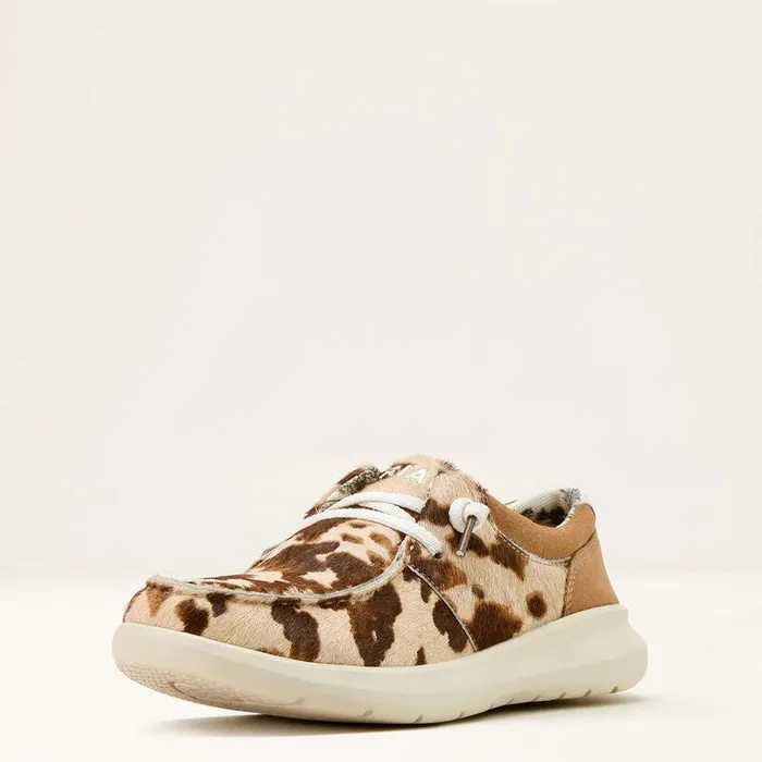 Women Shoes and Sneakers Ariat Hilo Shoe Tan And White Brindle Hair Ondark Tan S
