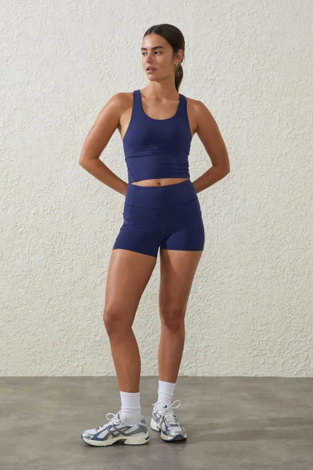 Women Shorts and Skirts Cotton On Ultra Luxe Mesh Shortie Short Quiet Skyav Stitch
