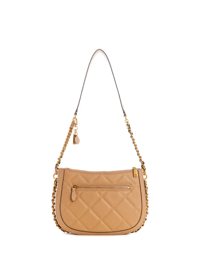 Women Shoulder Bag GUESS Beige Abey Hobo Shoulder Bag Women Shoulder Bag GUESS Beige Abey Hobo Shoulder Bag