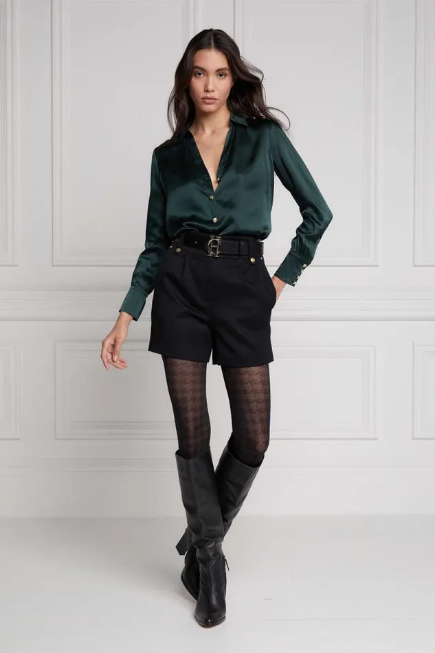 Women Silk VNeck Blouse Emerald Holland Cooper Shirts and Blouses Women Silk VNeck Blouse Emerald Holland Cooper Shirts and Blouses