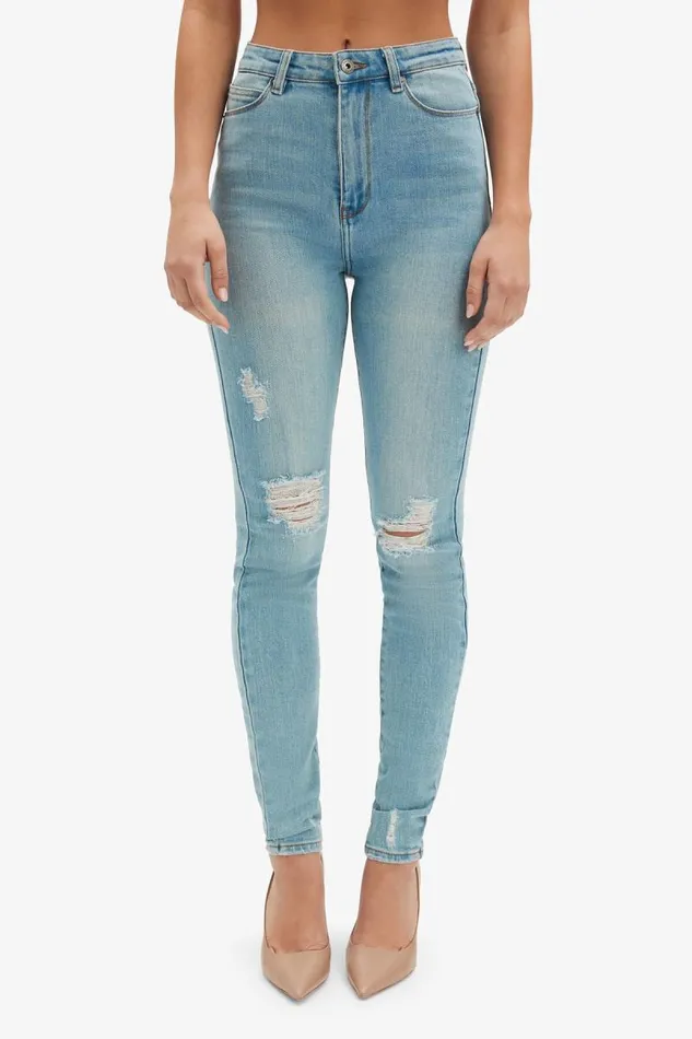 Women Skinny Jean Bardot Khloe Super High Tall Jeans In Mid Blue Mid Blue Women Skinny Jean Bardot Khloe Super High Tall Jeans In Mid Blue Mid Blue