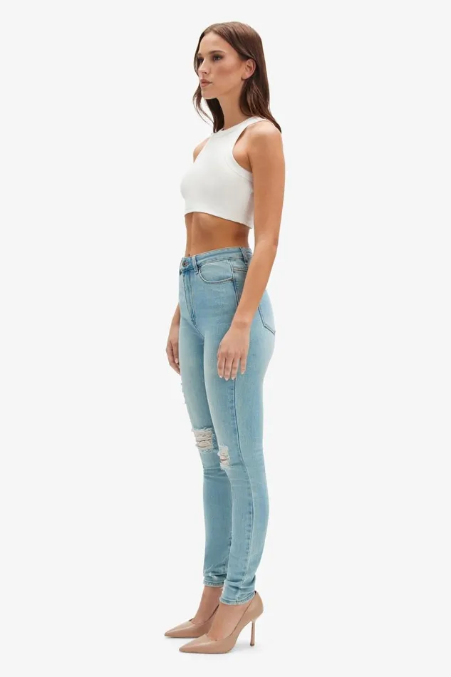 Women Skinny Jean Bardot Khloe Super High Tall Jeans In Mid Blue Mid Blue Women Skinny Jean Bardot Khloe Super High Tall Jeans In Mid Blue Mid Blue