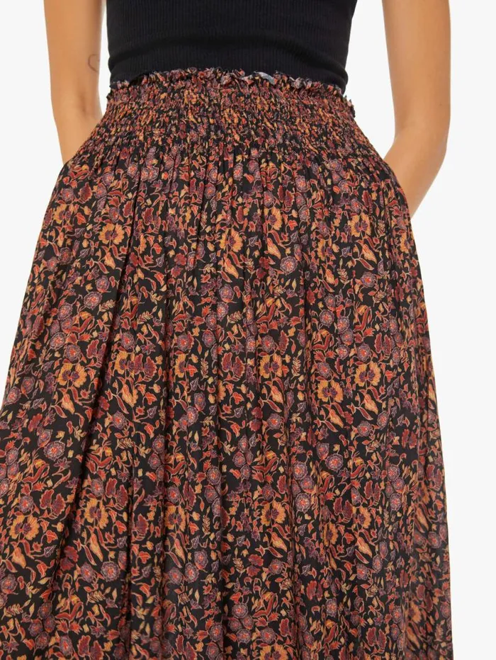 Women Skirts and Dresses Mother Denim Bella Skirt Petite Fleur Print Noire