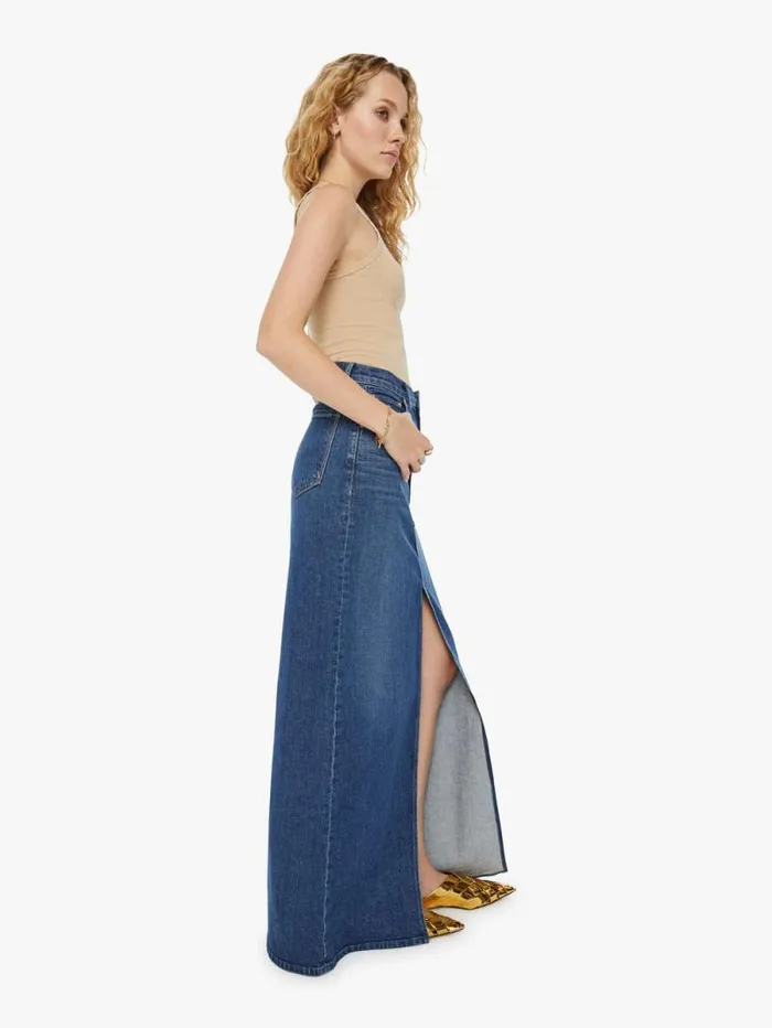 Women Skirts and Dresses Mother Denim The Bombshell Maxi Blue dark