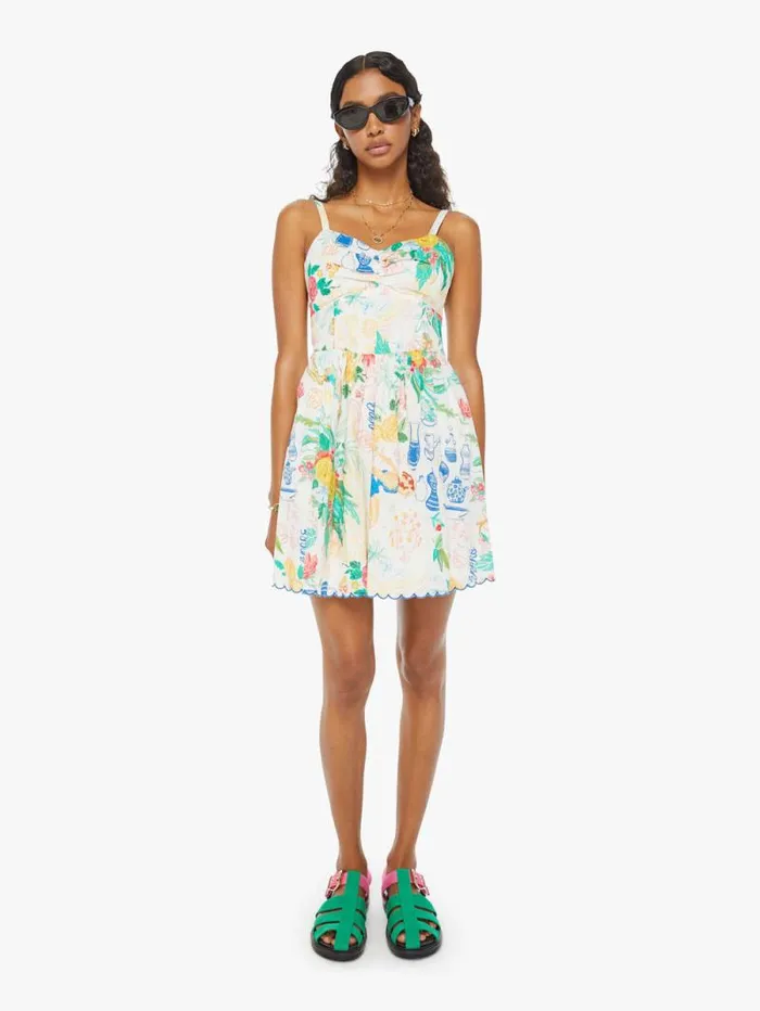 Women Skirts and Dresses Mother Denim The Butterfly Kisses Blue turquoiseaqua