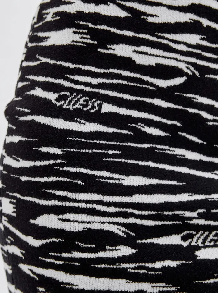 Women Skirts GUESS Guess Originals Black Zebra Mini Skirt Women Skirts GUESS Guess Originals Black Zebra Mini Skirt