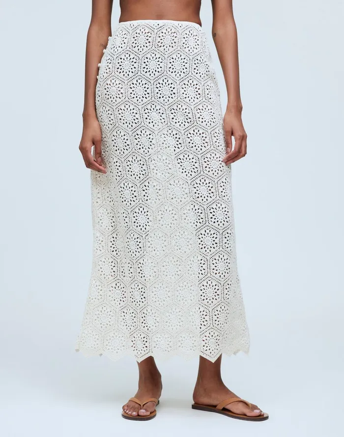 Women Skirts Madewell Agua Bendita Tove Skirt Cream