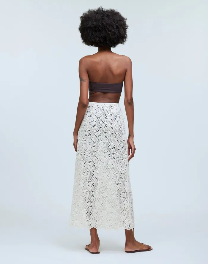 Women Skirts Madewell Agua Bendita Tove Skirt Cream