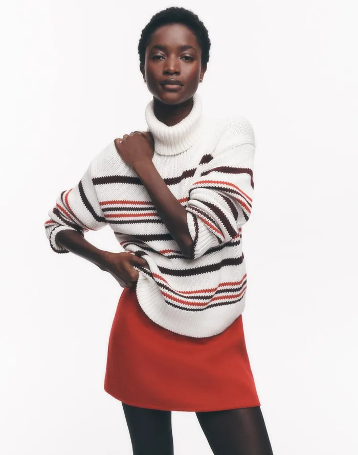 Women Skirts Madewell DoubleFaced Mini Skirt In Wool Blend Bright Cherry