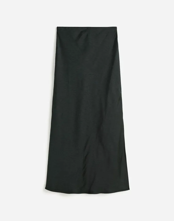 Women Skirts Madewell Satin Maxi Slip Skirt Luxury Forest