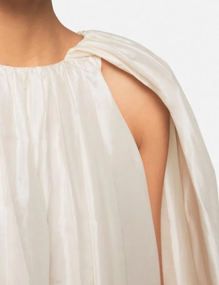 Women Sleeveless Cape Mini Dress Pure White Stella McCartney Dresses