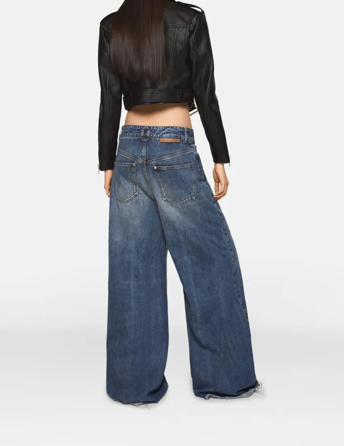 Women Slouchy Flared HighRise Denim Jeans Vintage Wash Denim Stella McCartney Denim
