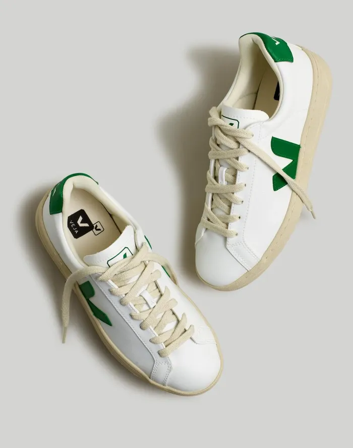 Women Sneakers Madewell Veja Vegan Leather Urca Sneakers White Emeraude