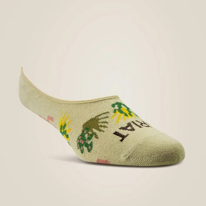 Women Socks Ariat No Slip No Show Sock 2 Pair Multi Color Pack Tanandnavyandnatural