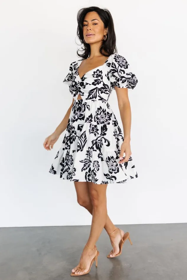 Women Sophronia Mini Dress Cream Black Baltic Born Short Dresses Women Sophronia Mini Dress Cream Black Baltic Born Short Dresses