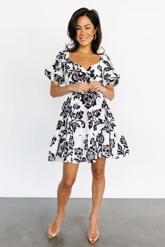 Women Sophronia Mini Dress Cream Black Baltic Born Short Dresses Women Sophronia Mini Dress Cream Black Baltic Born Short Dresses
