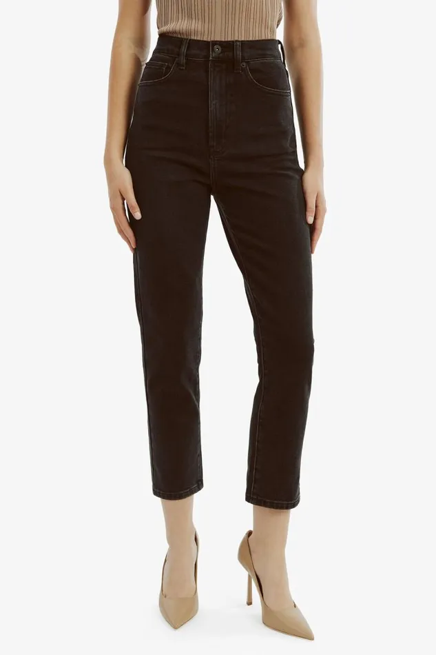 Women Straight Jean Bardot Heidi Straight Leg In Washed Black Washed Black Women Straight Jean Bardot Heidi Straight Leg In Washed Black Washed Black