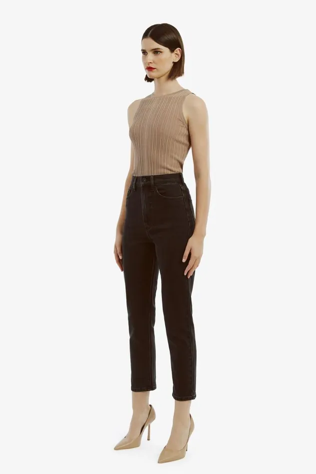 Women Straight Jean Bardot Heidi Straight Leg In Washed Black Washed Black Women Straight Jean Bardot Heidi Straight Leg In Washed Black Washed Black
