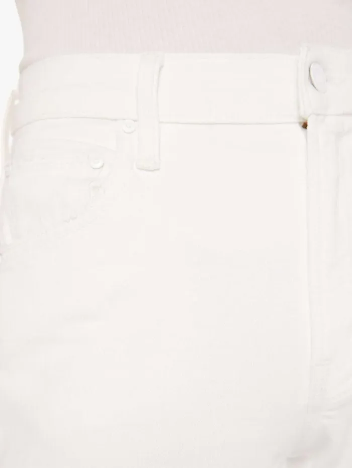 Women Straight Mother Denim The Smarty Pants Skimp White