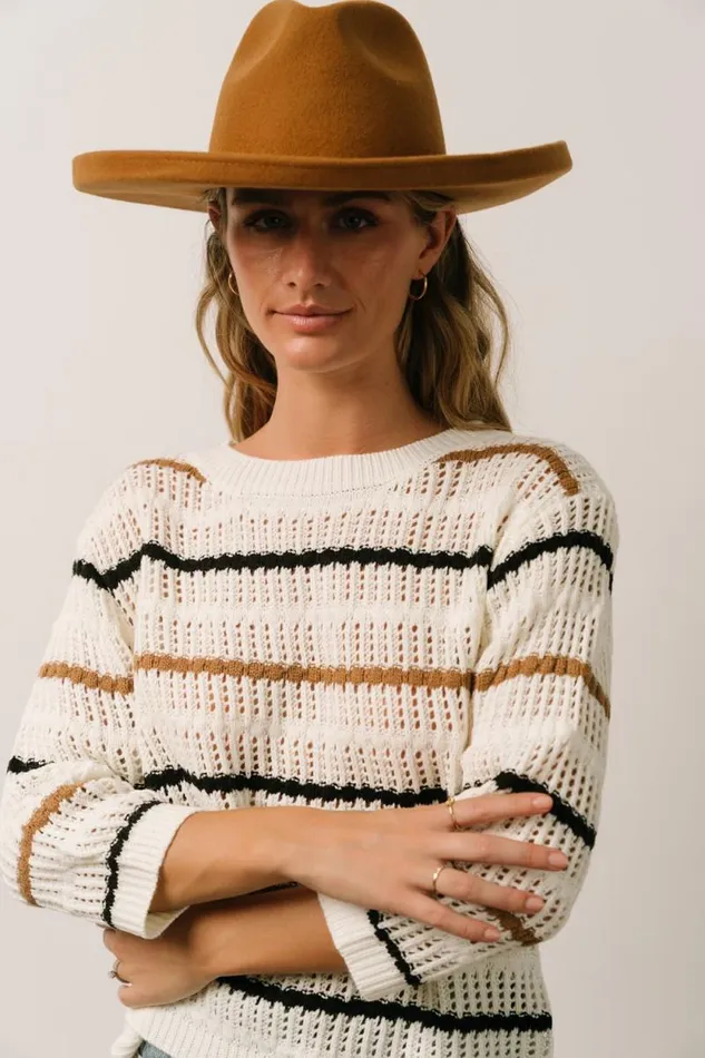 Women Sundance Knit Sweater Top Ivory Multi Stripe Baltic Born Sweaters Women Sundance Knit Sweater Top Ivory Multi Stripe Baltic Born Sweaters