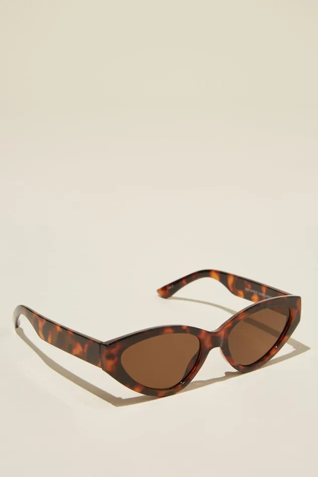 Women Sunglasses Cotton On Mia Cateye Sunglasses Sepia Tort