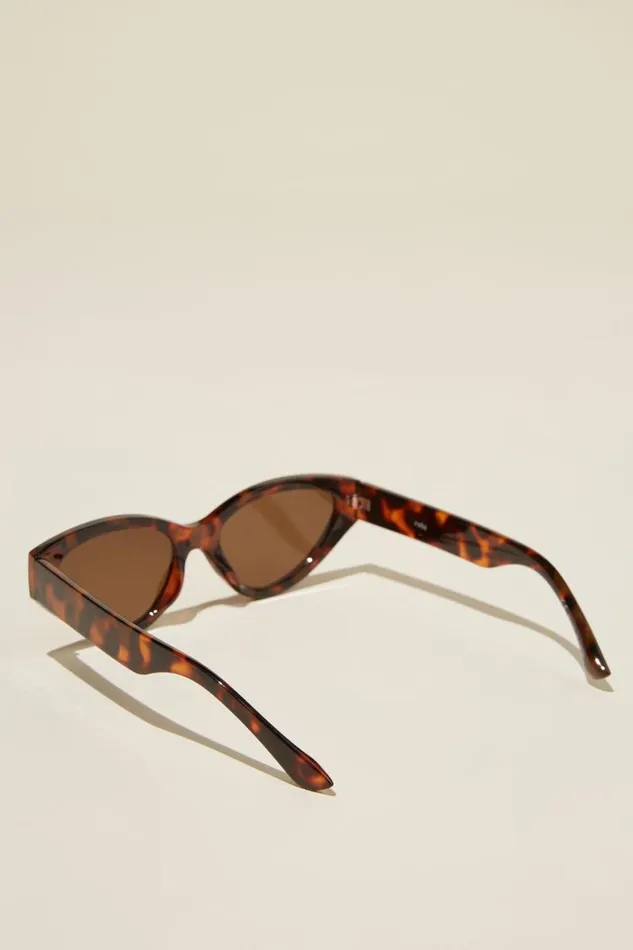Women Sunglasses Cotton On Mia Cateye Sunglasses Sepia Tort