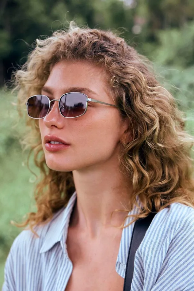 Women Sunglasses Cotton On Taylor Metal Sunglasses Golddark Green