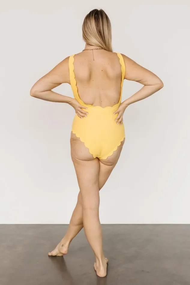 Women Sunshine Scalloped One Piece Yellow Baltic Born One Piece