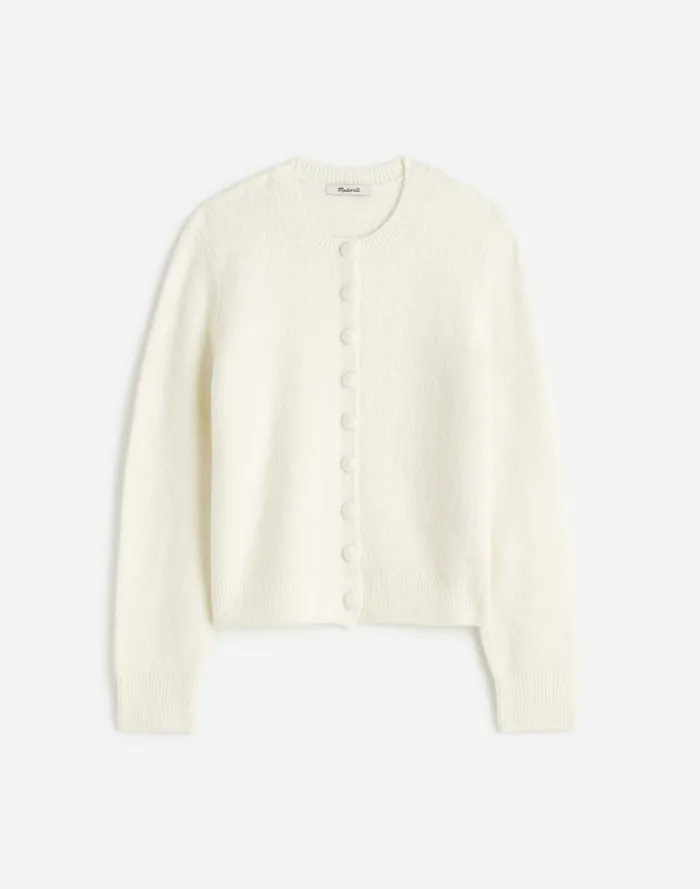 Women Sweaters Madewell CottonBlend Cardigan Winter White
