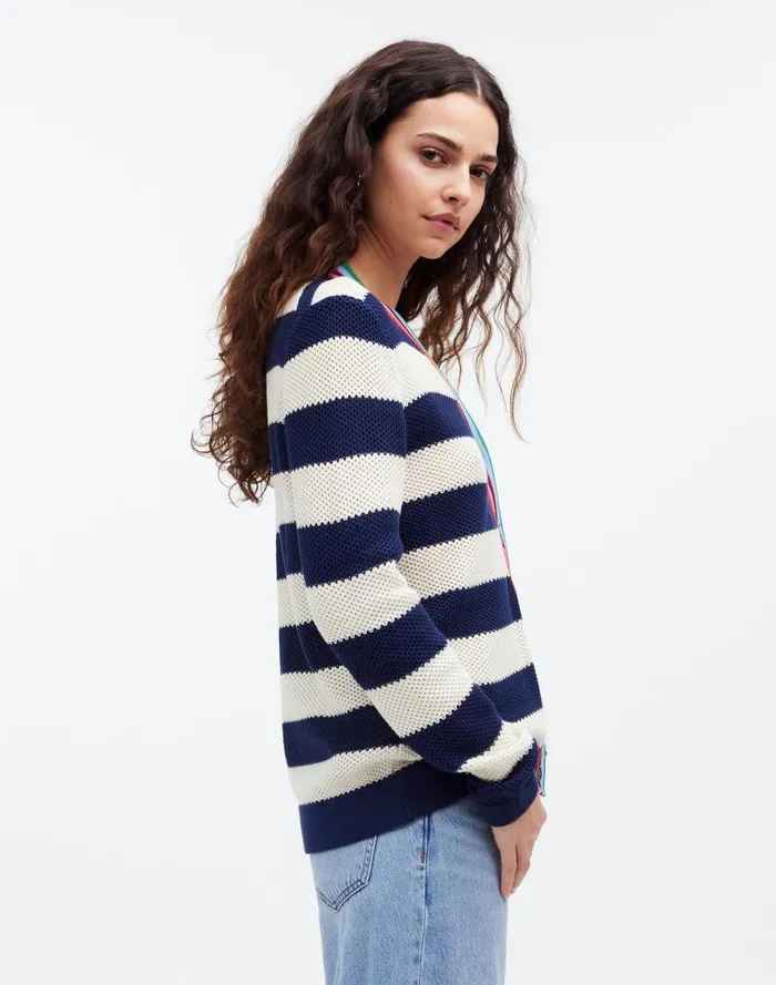 Women Sweaters Madewell KULE The Raven Cardigan Navy Cream
