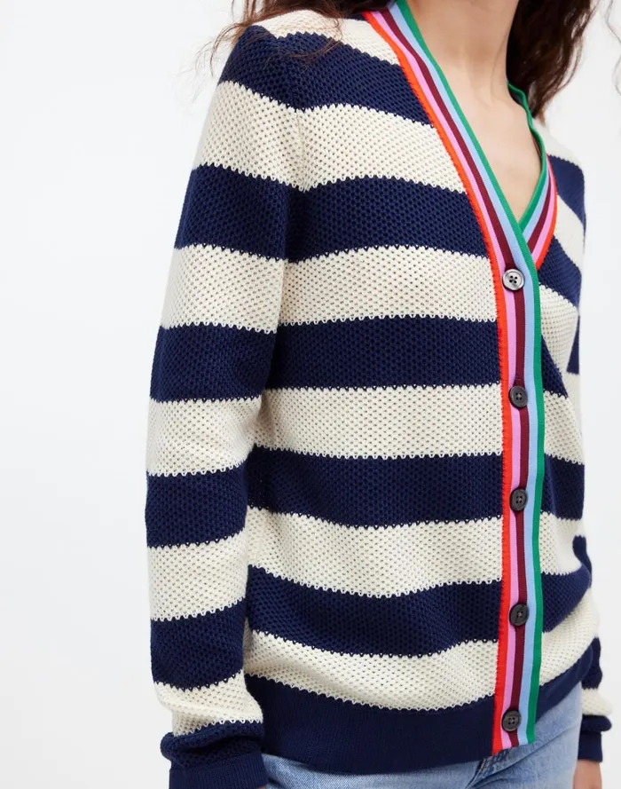 Women Sweaters Madewell KULE The Raven Cardigan Navy Cream