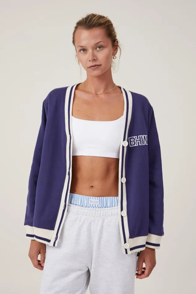 Women Sweats and Hoodies Cotton On Bhwc Cardigan Sweat Quiet Skycoconut Milk