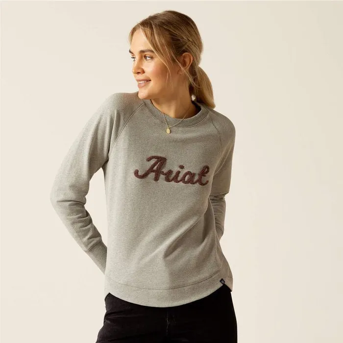 Women Sweatshirts and Hoodies Ariat Benicia Sweatshirt Heather Grey