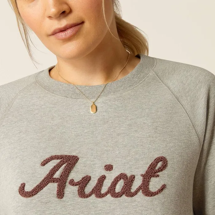 Women Sweatshirts and Hoodies Ariat Benicia Sweatshirt Heather Grey
