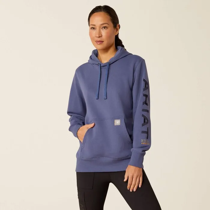 Women Sweatshirts and Hoodies Ariat Rebar Graphic Hoodie Blue Indigonight Sky