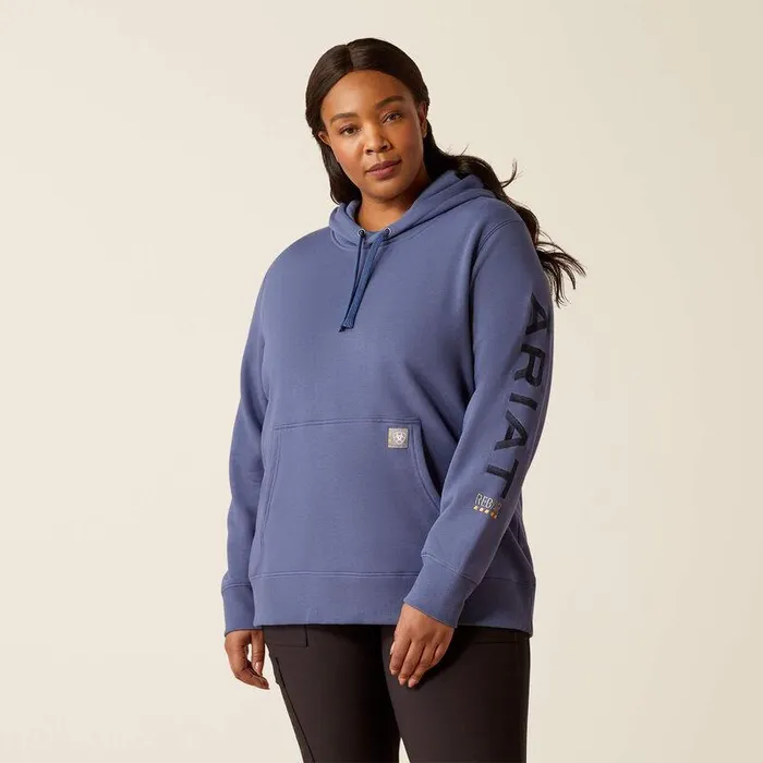 Women Sweatshirts and Hoodies Ariat Rebar Graphic Hoodie Blue Indigonight Sky